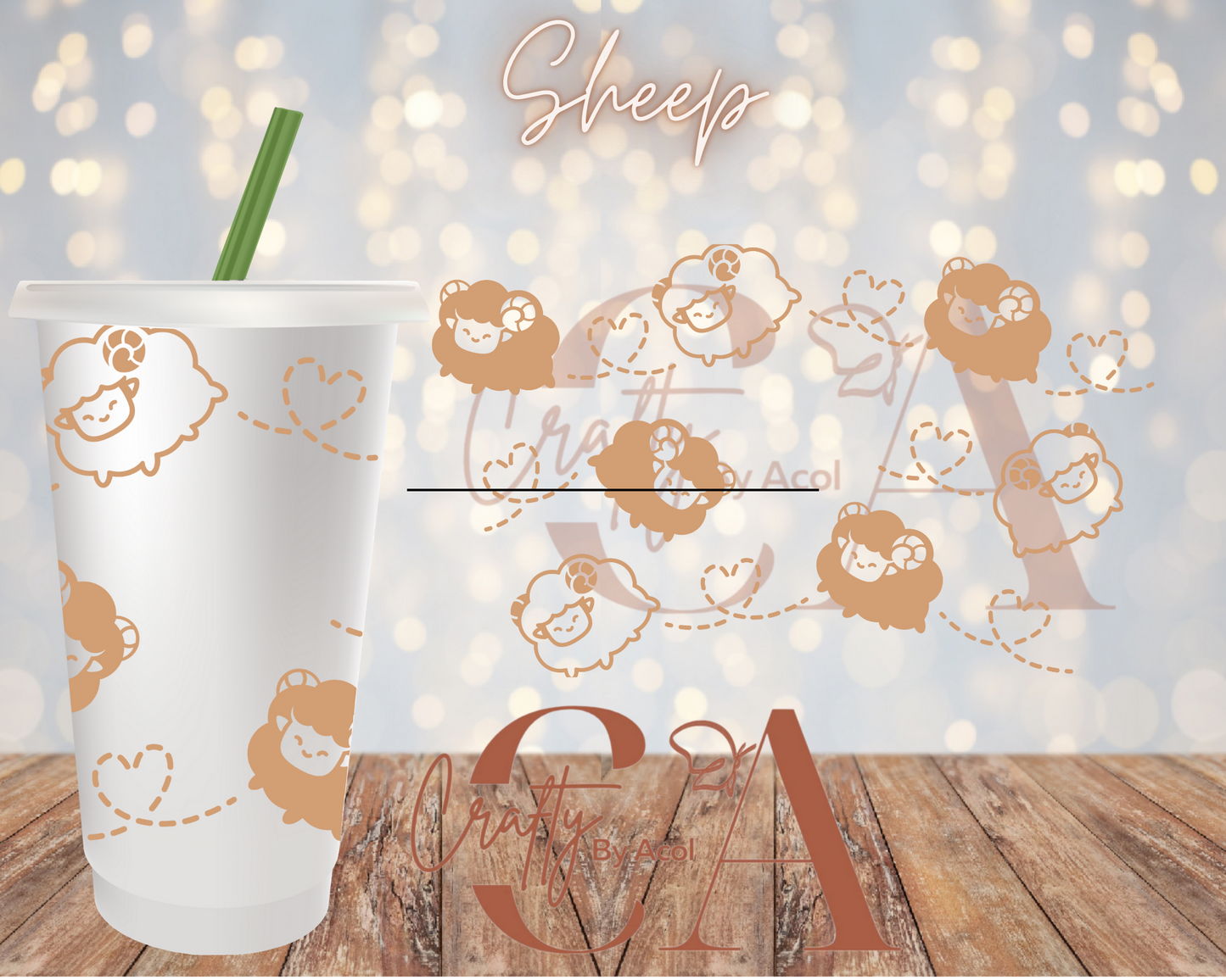 Sheep Vinyl Can Wrap
