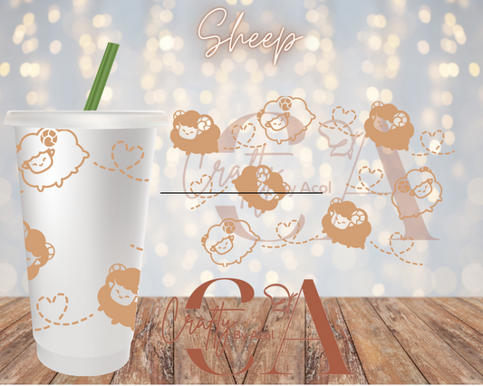 Sheep Vinyl Can Wrap