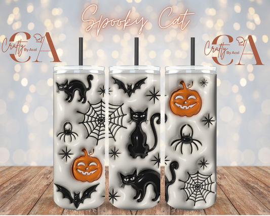 Spooky Cat  Vinyl Can Wrap