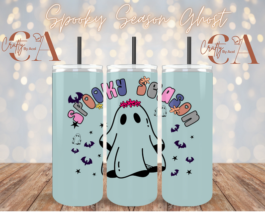 Spooky Season Ghost  Vinyl Can Wrap