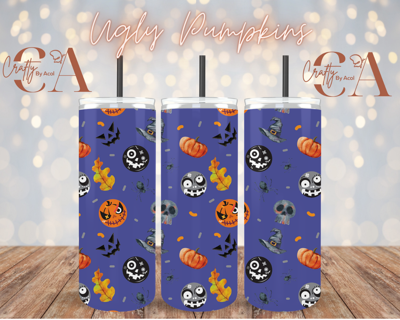 Ugly Pumpkins Vinyl Can Wrap