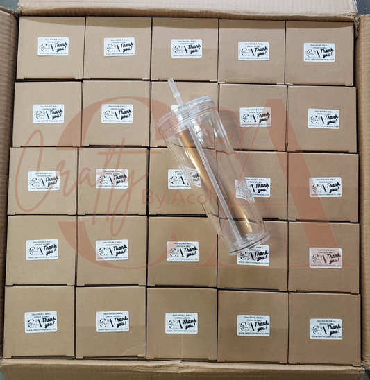 24oz Double Wall Tumbler (SnowGlobe) BULK BOX