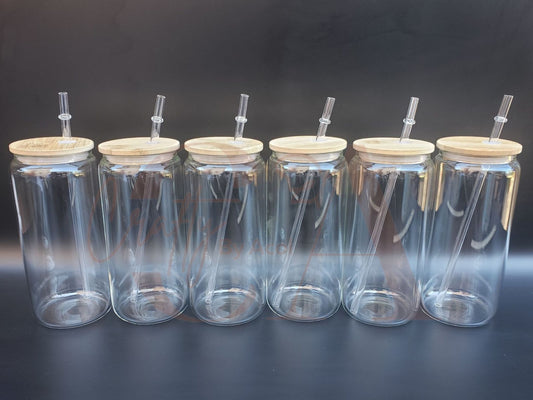 20oz Clear Tall Sublimation Beer Glass BULK BOX