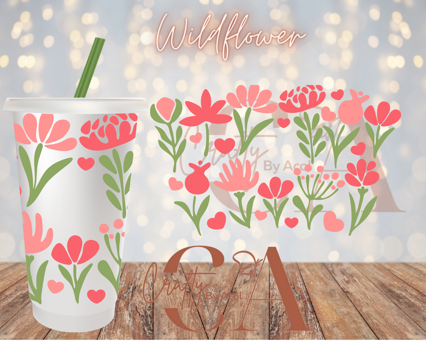 Wildflower Vinyl Can Wrap