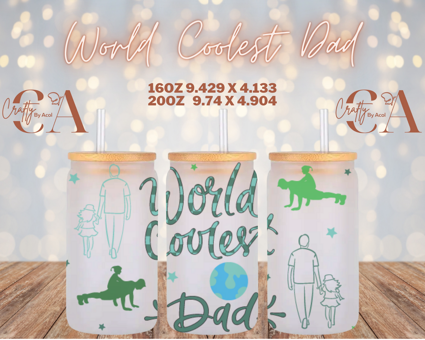 World Coolest Dad Vinyl Can Wrap