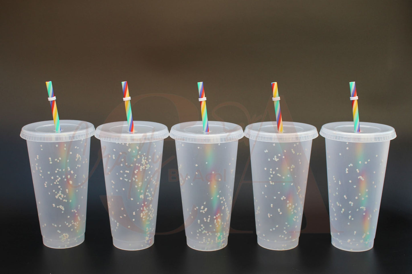24oz Rainbow Confetti Cups
