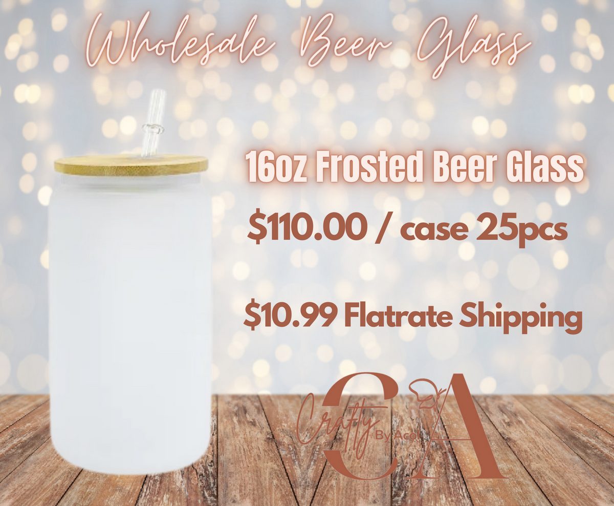 Wholesale 12 oz Frosted Glass Tumbler with Bamboo Lid to Sublimate for your  store