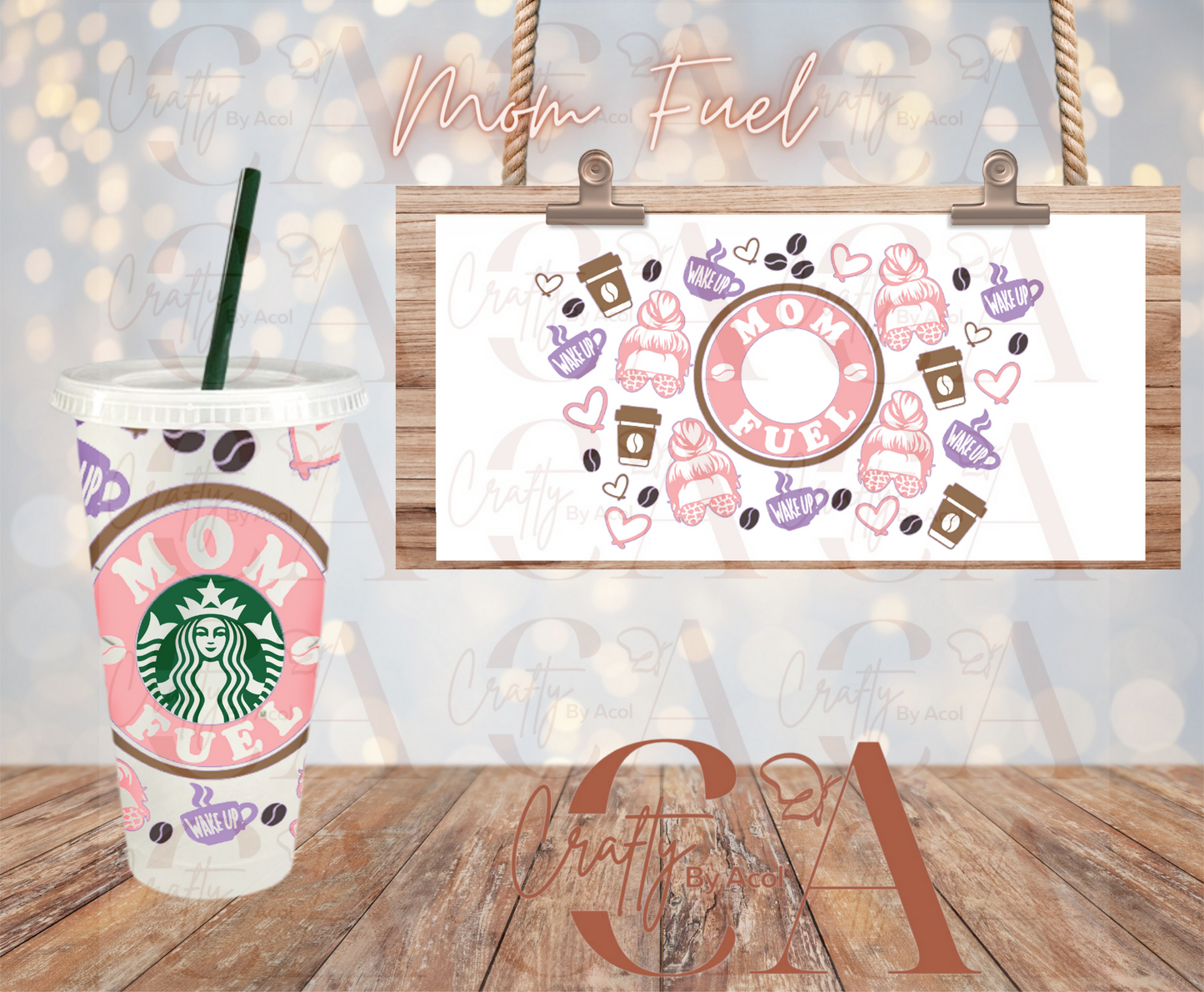 Mom Fuel Vinyl Can Wrap