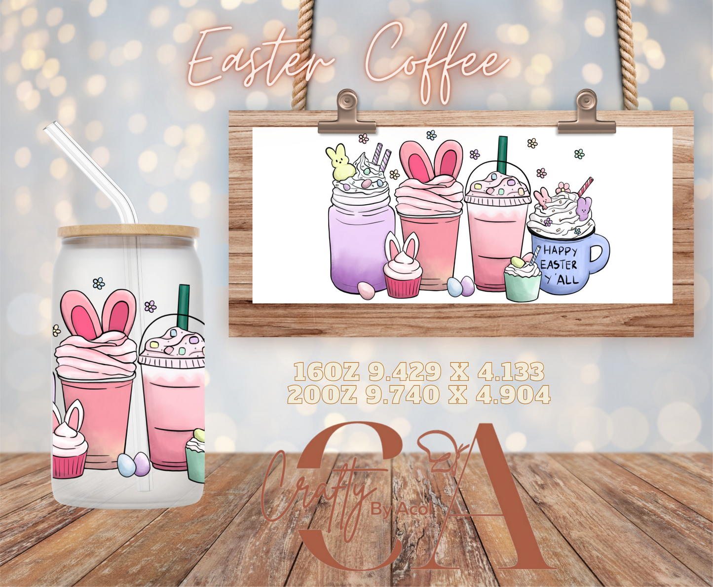Easter Coffee Vinyl Can Wrap