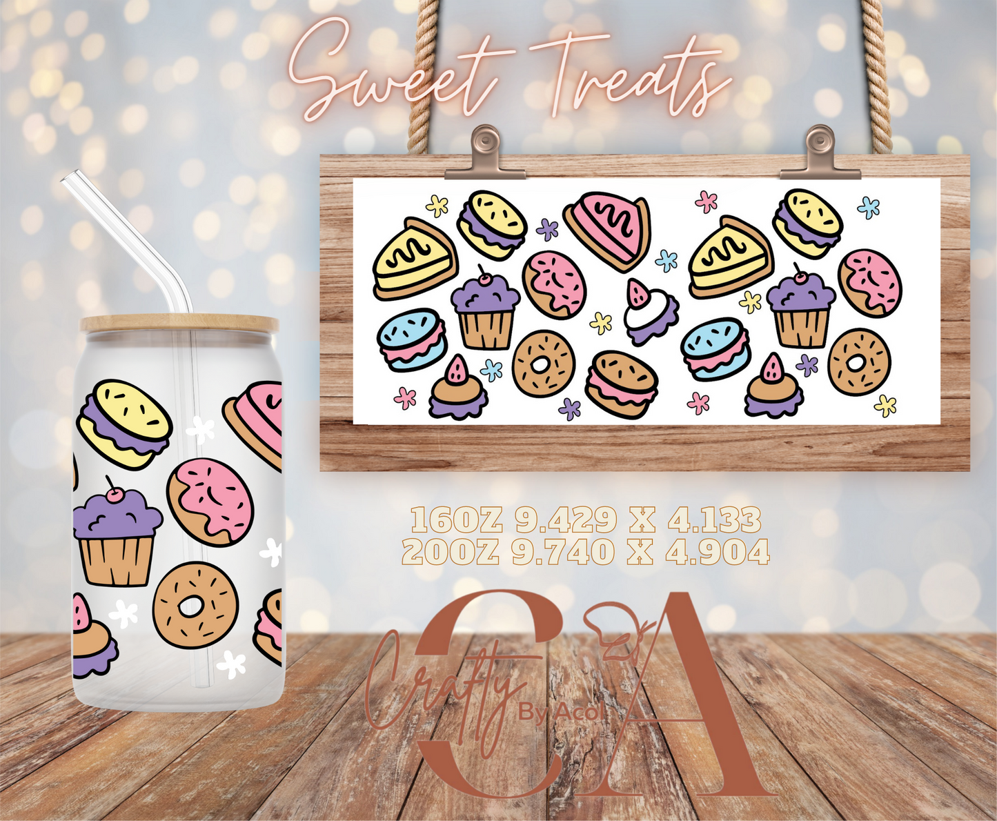 Sweet Treats  Vinyl Can Wrap