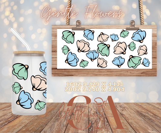 Gentle Flowers  Vinyl Can Wrap
