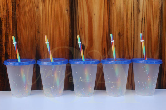 16oz Rainbow Confetti Cups
