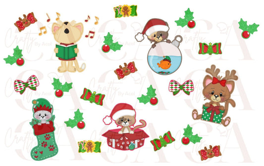 Holiday Mouse Ribbons Vinyl Can Wrap