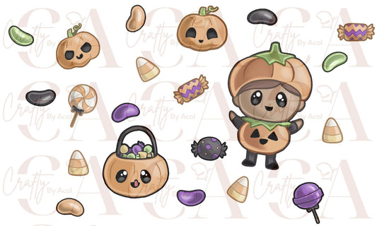 Halloween Candies Vinyl Can Wrap
