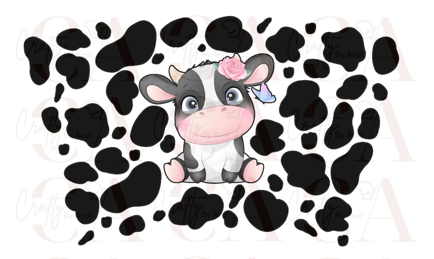 Cute Cow Print Vinyl Can Wrap