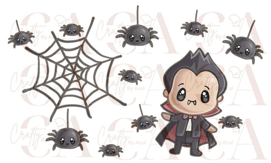 Cute Dracula Vinyl Can Wrap