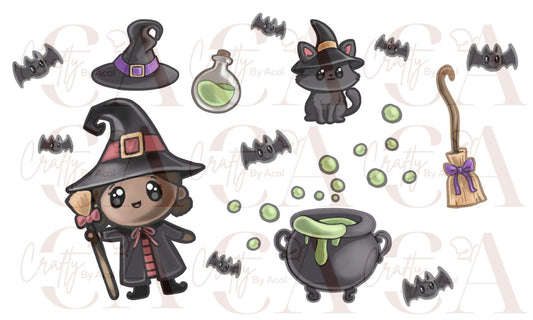 Witch Girl Vinyl Can Wrap