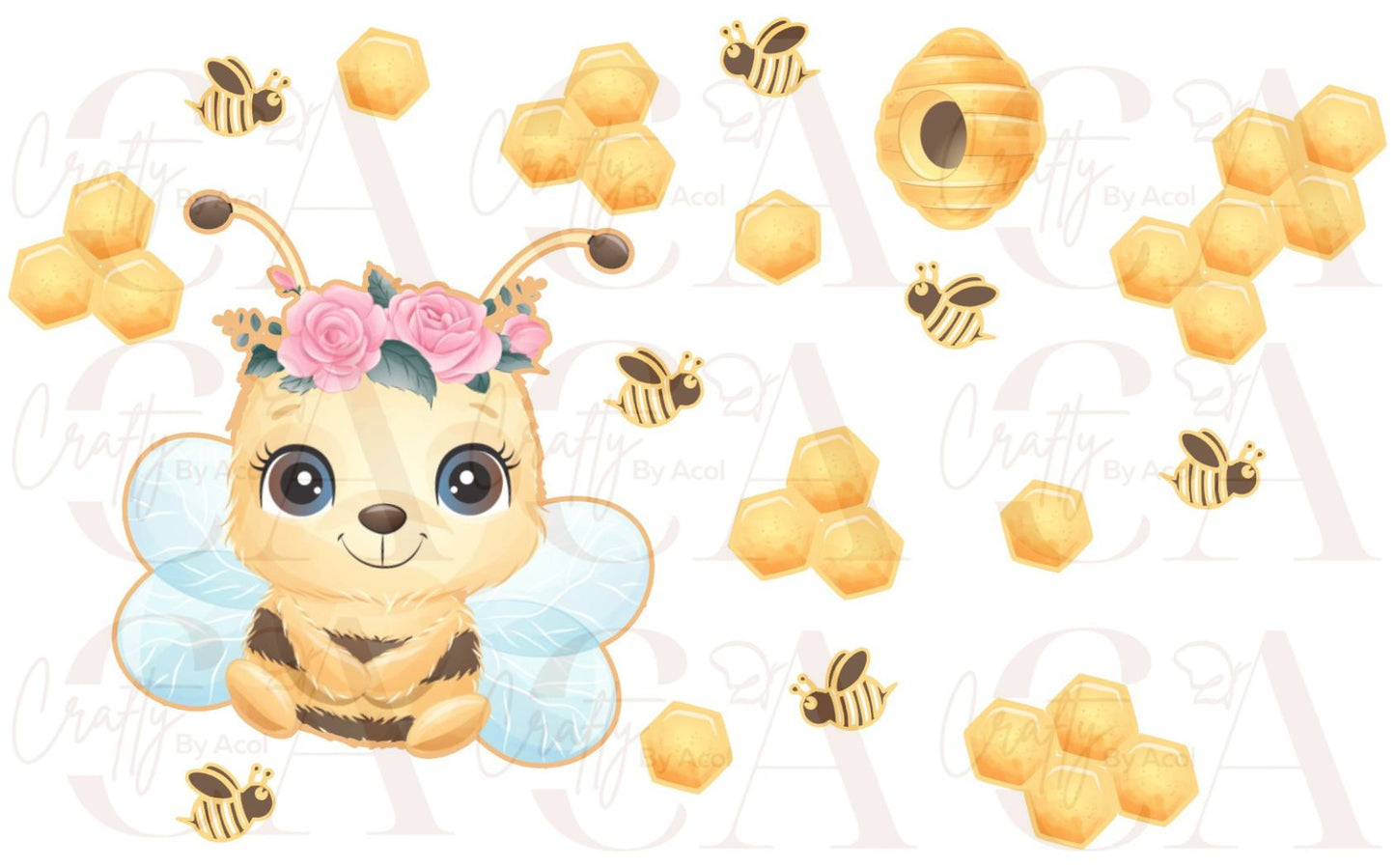 Honey Bee Vinyl Can Wrap