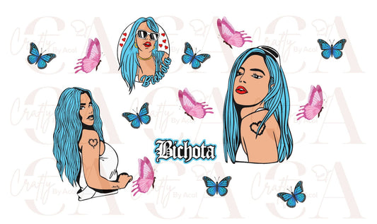 Karol G Butterflies Vinyl Can Wrap