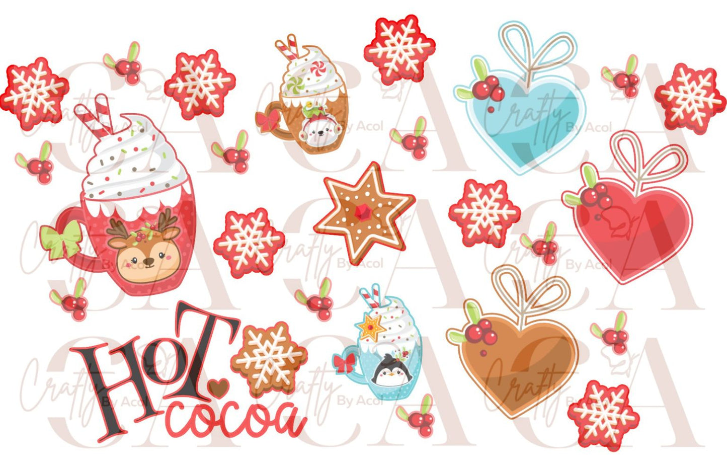 Holiday Hot Cocoa Vinyl Can Wrap