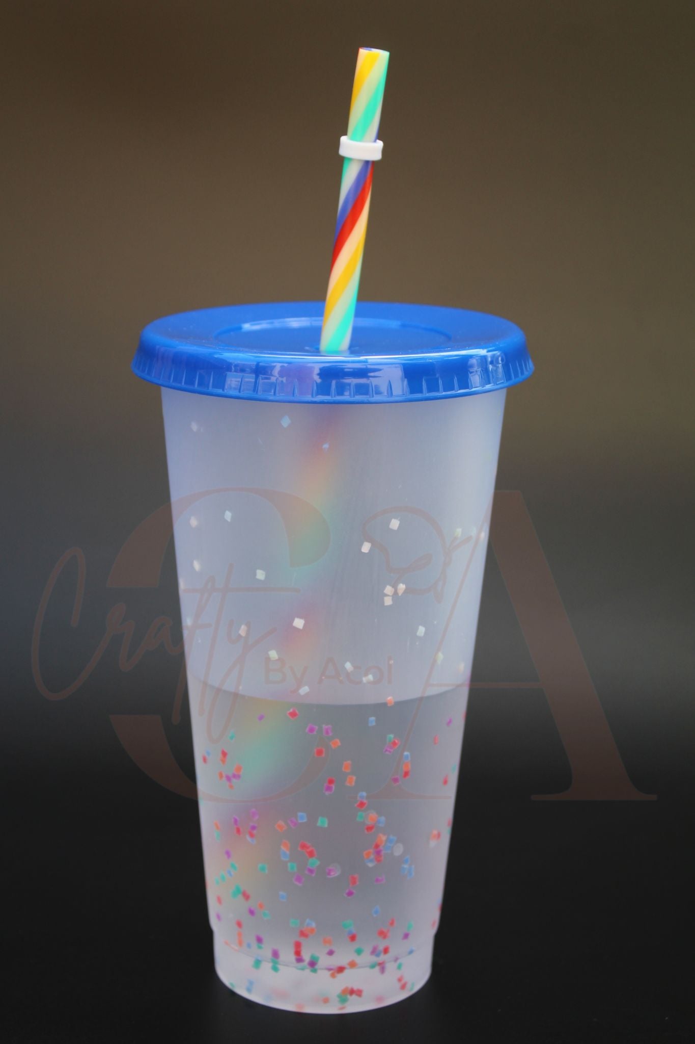 24oz Rainbow Confetti Cups