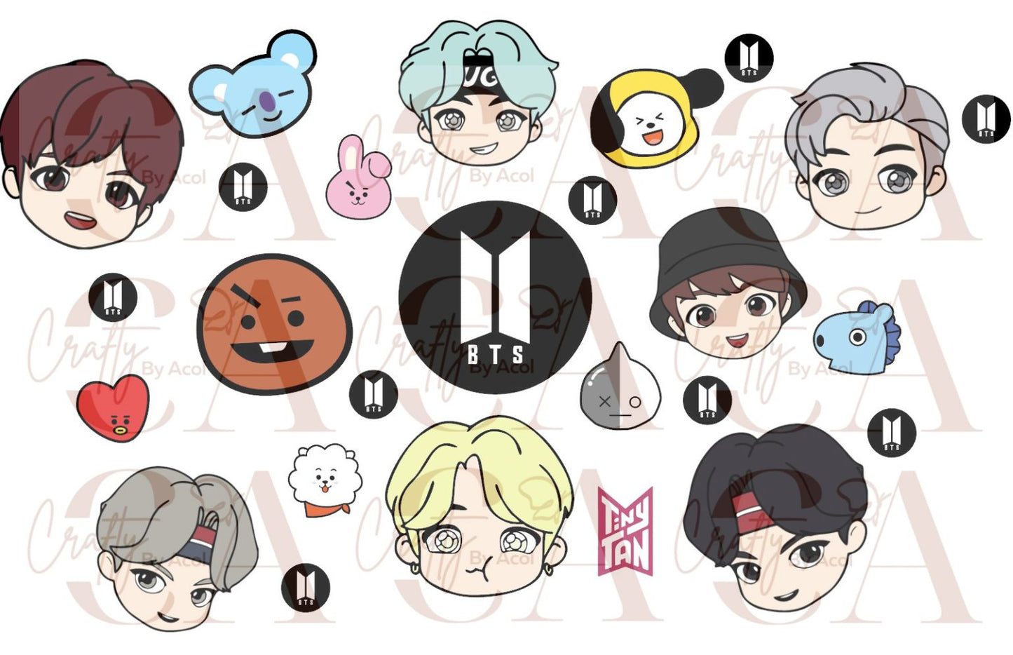 K Pop Boys Vinyl Can Wrap