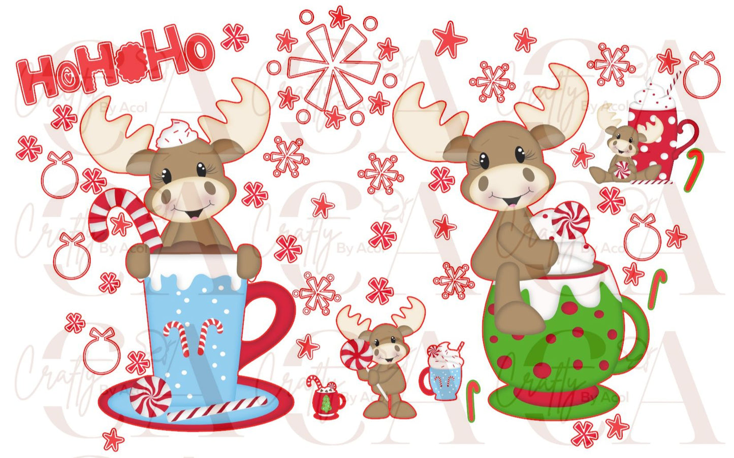 Holiday Reindeer Cocoa Vinyl Can Wrap