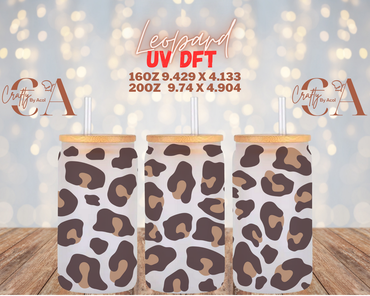 Leopard UV DFT Cup Wrap