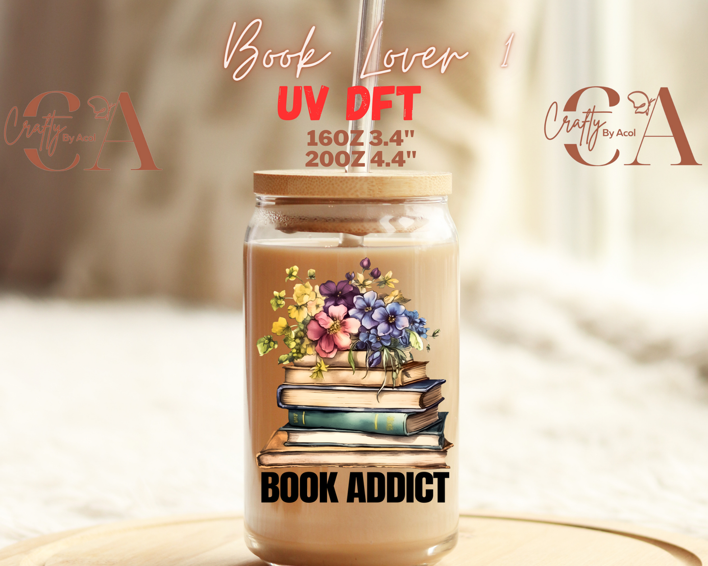 Book Lover Decal UV DFT