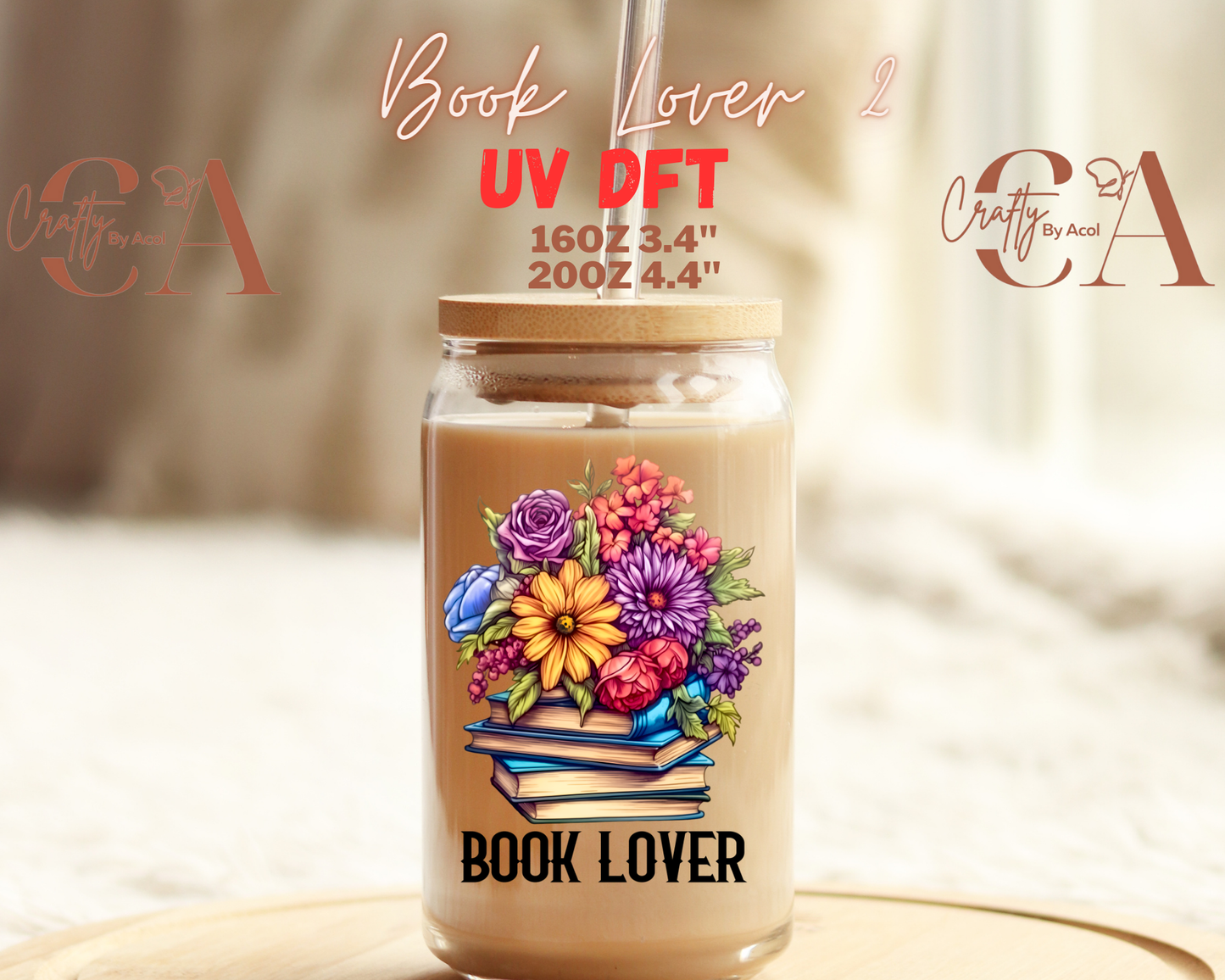 Book Lover Decal UV DFT