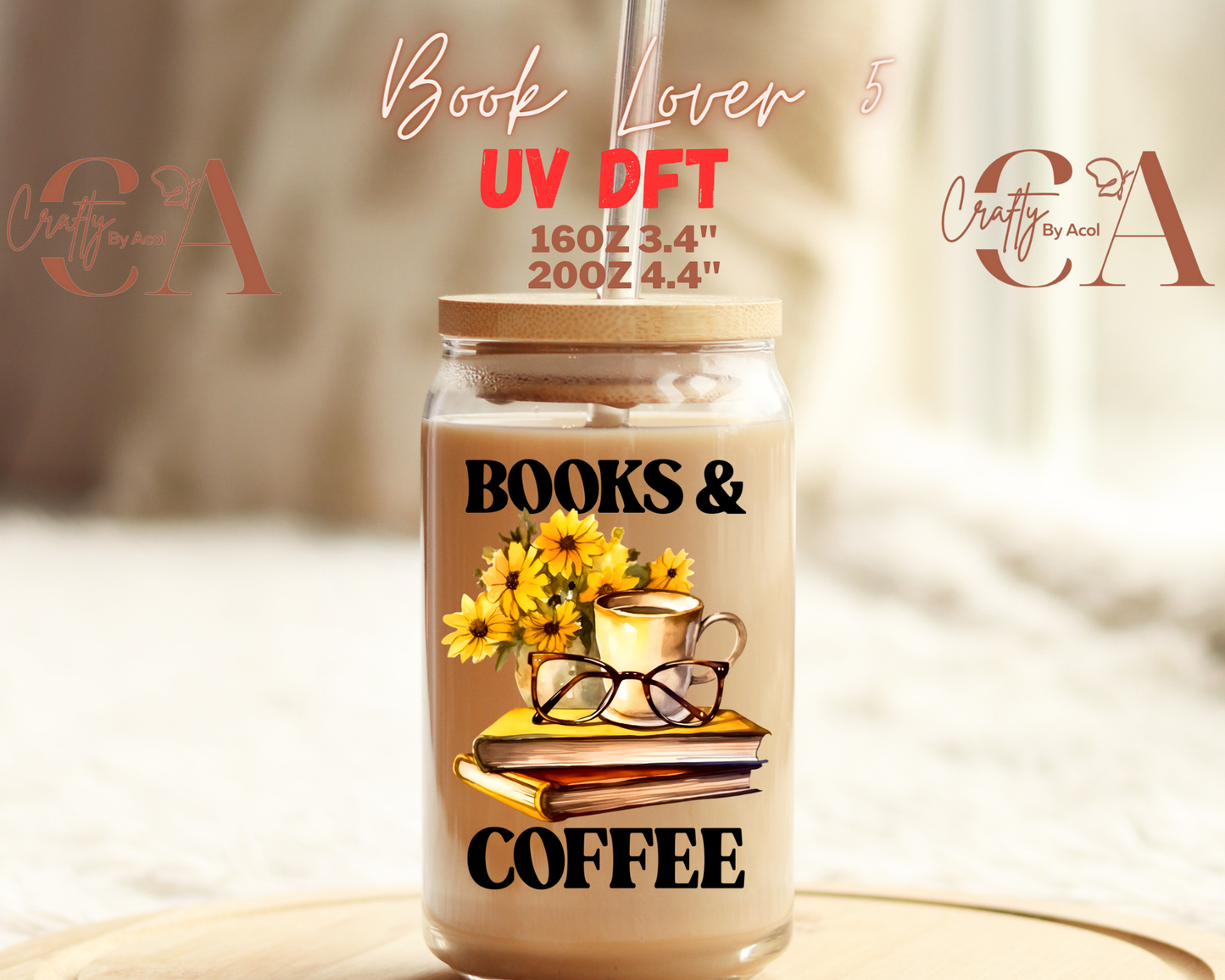 Book Lover Decal UV DFT