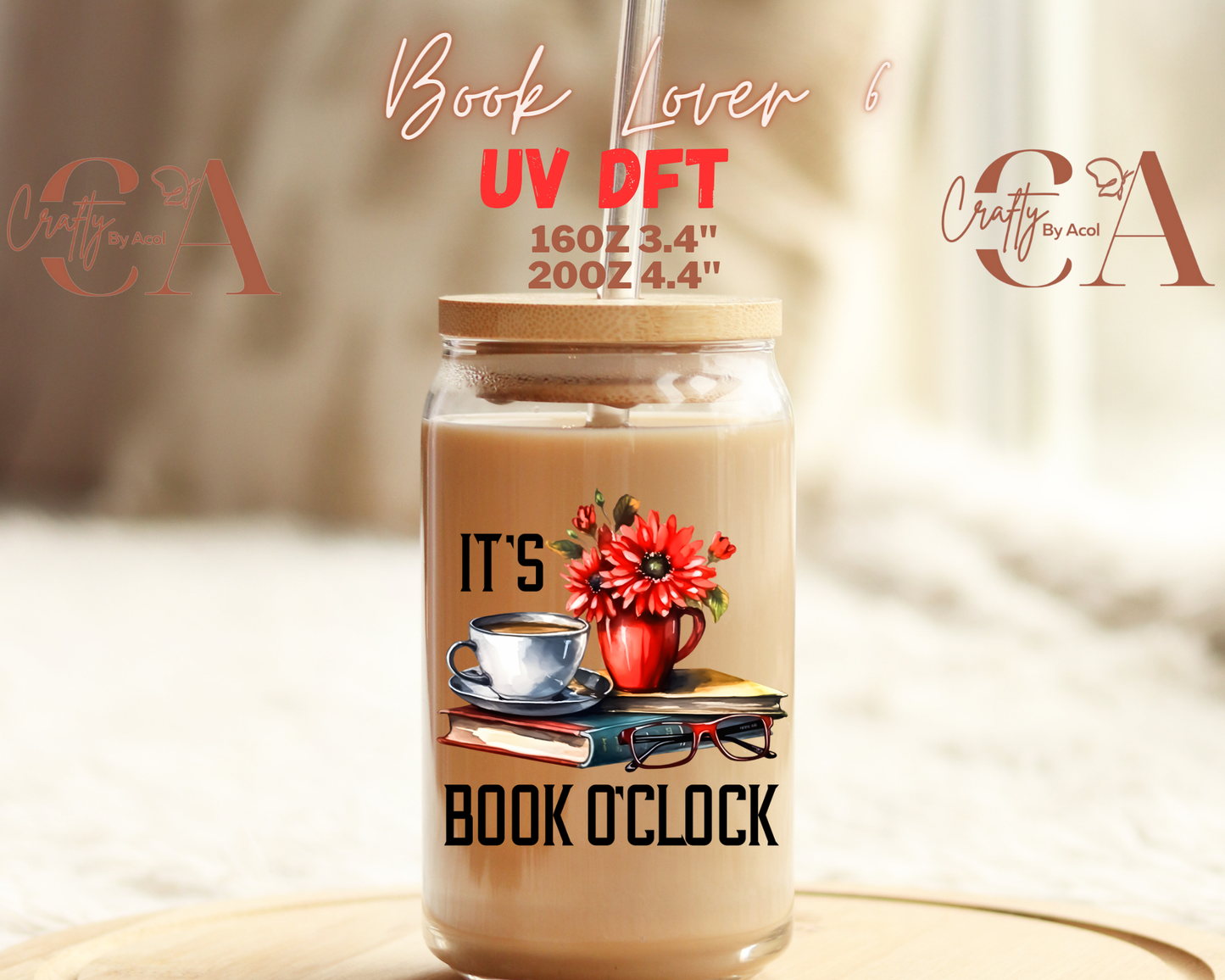 Book Lover Decal UV DFT