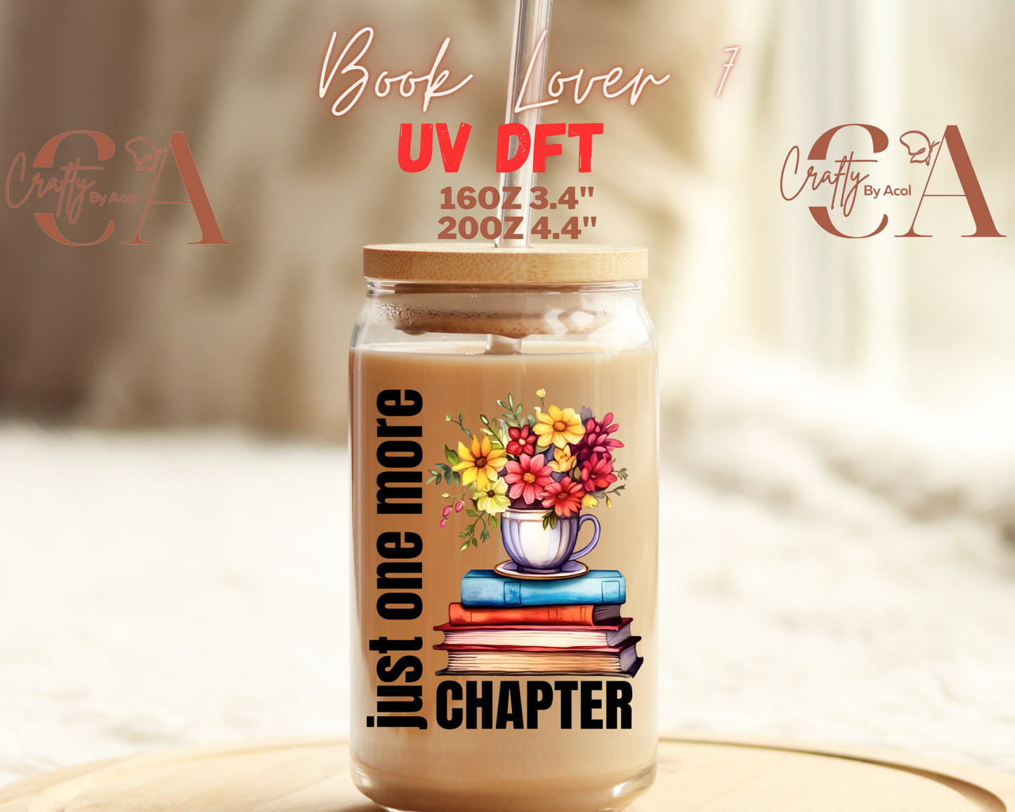 Book Lover Decal UV DFT