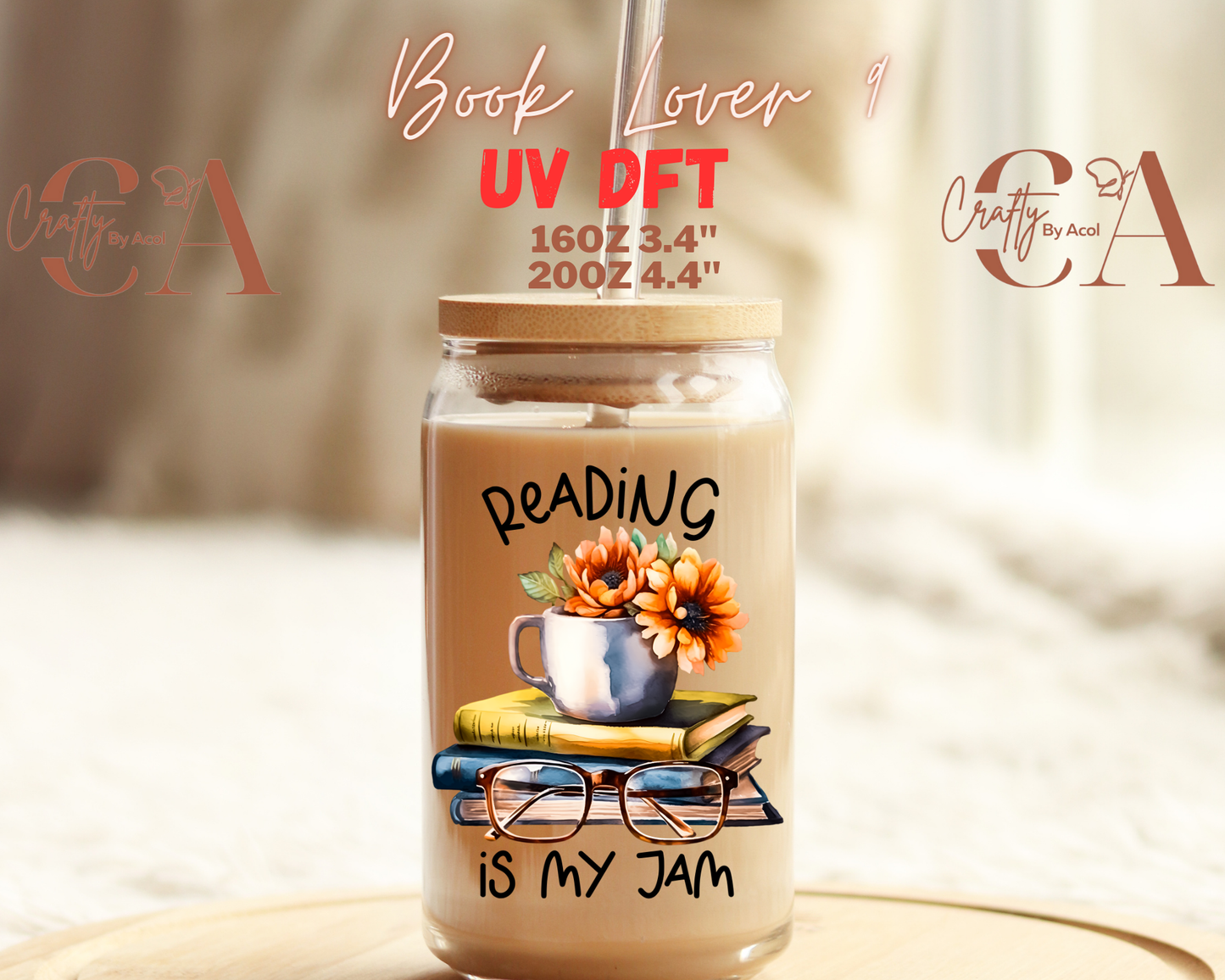 Book Lover Decal UV DFT