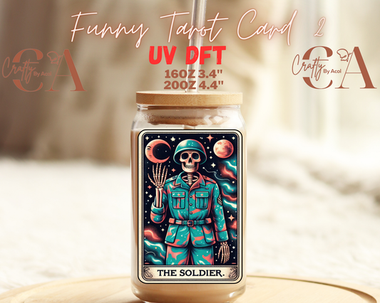 Funny Skeleton Tarot UV DFT Decal