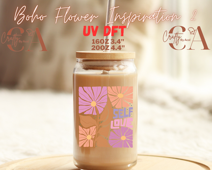 Boho Flowers Inspiration Decal UV DFT Decal