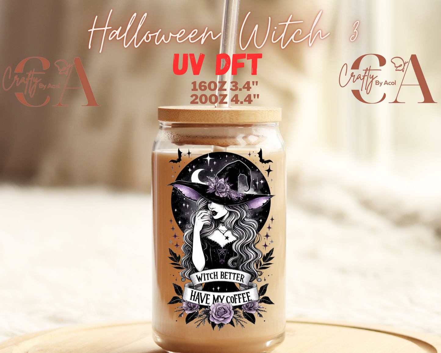 Halloween Witch UV DFT Decal