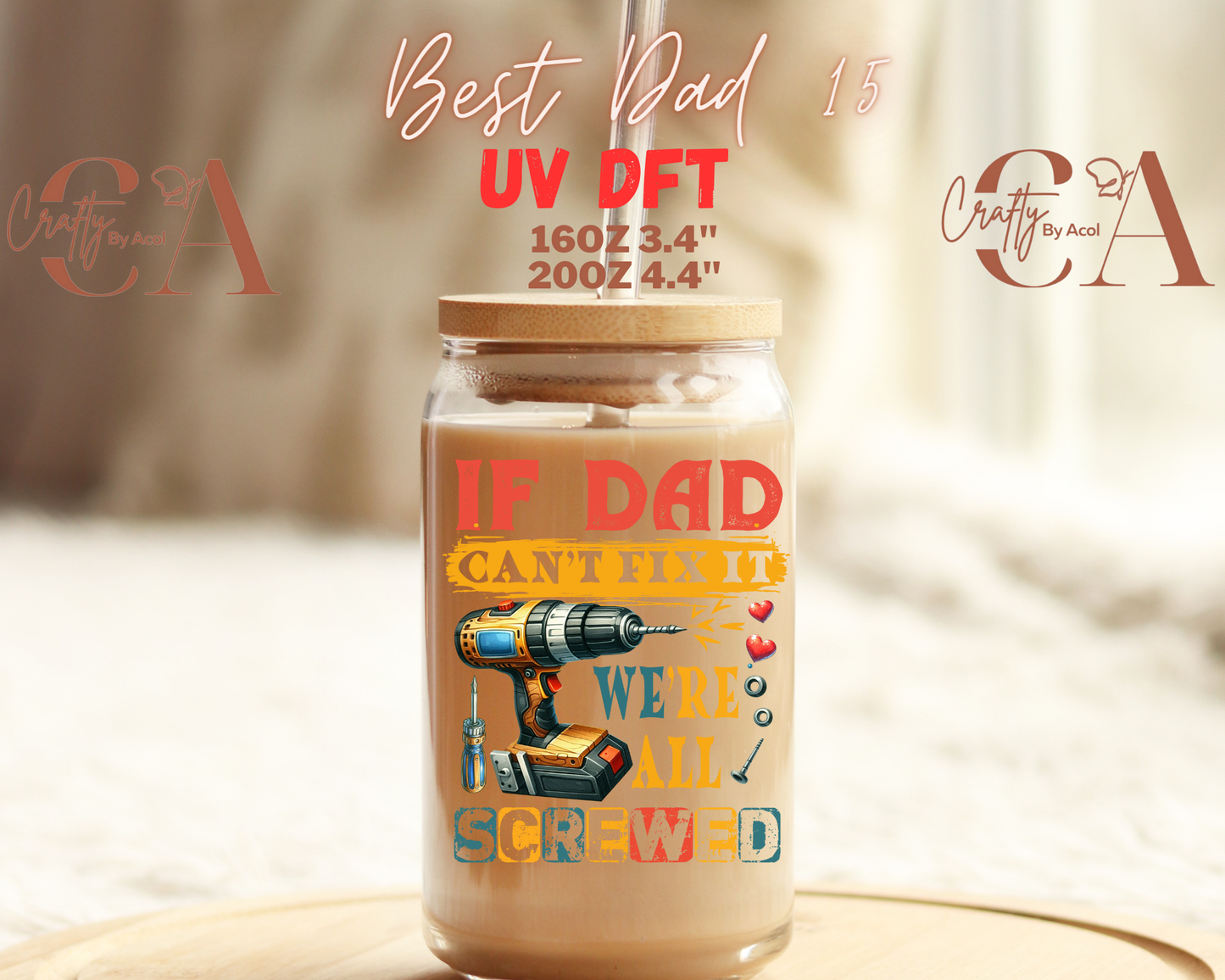 Best Dad UV DFT Decal