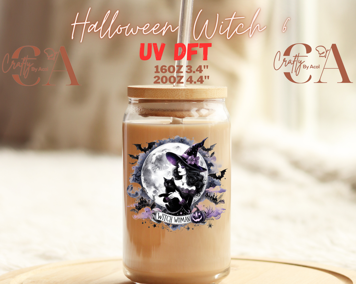 Halloween Witch UV DFT Decal