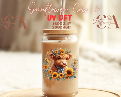 Cow Sunflower 2 UV DFT Decal