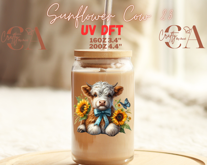 Cow Sunflower 2 UV DFT Decal