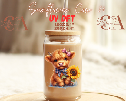 Cow Sunflower 2 UV DFT Decal