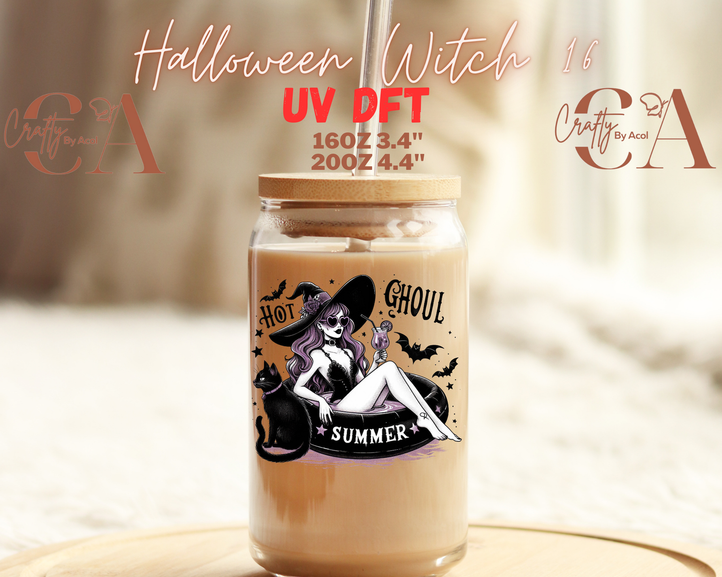 Halloween Witch UV DFT Decal