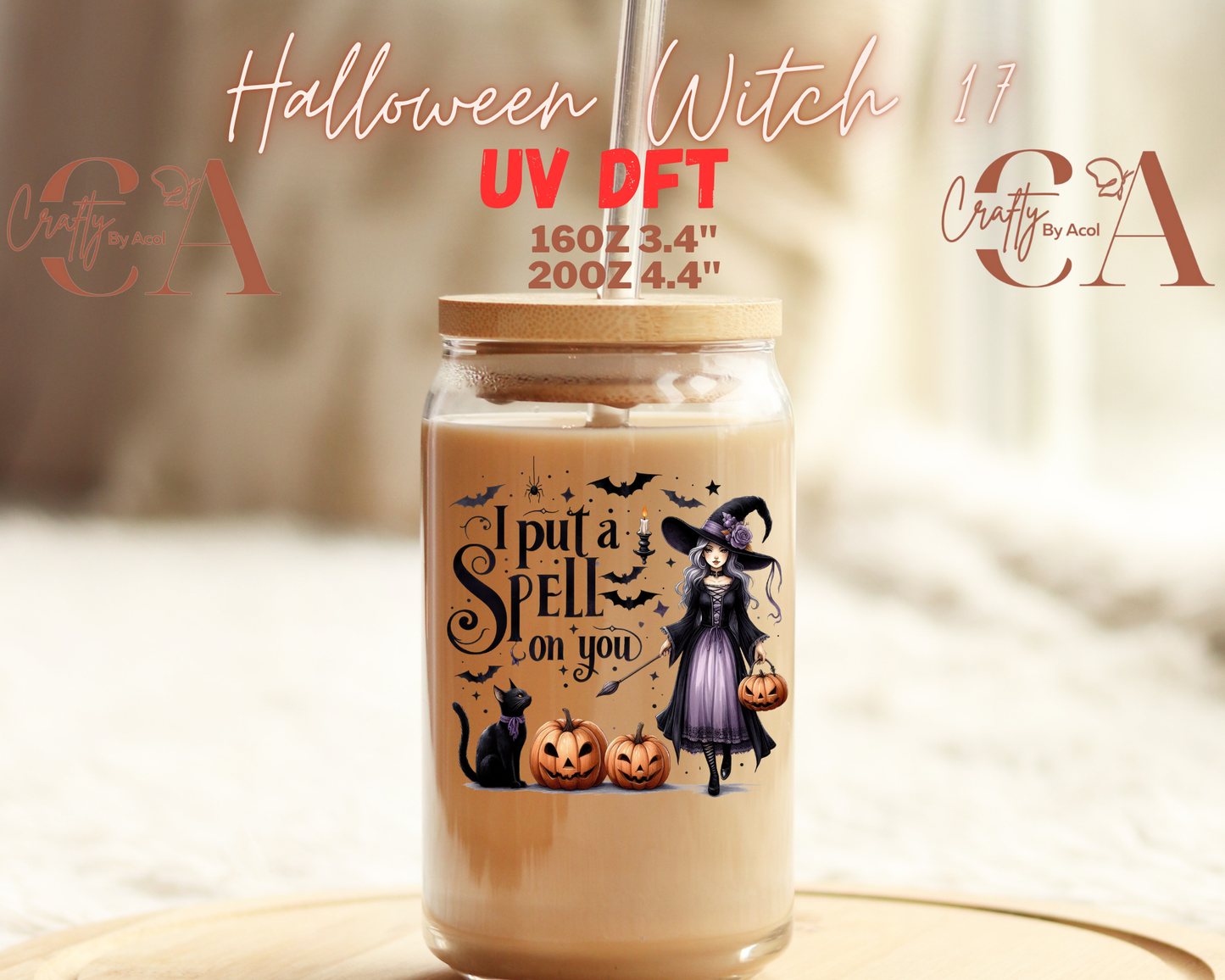 Halloween Witch UV DFT Decal