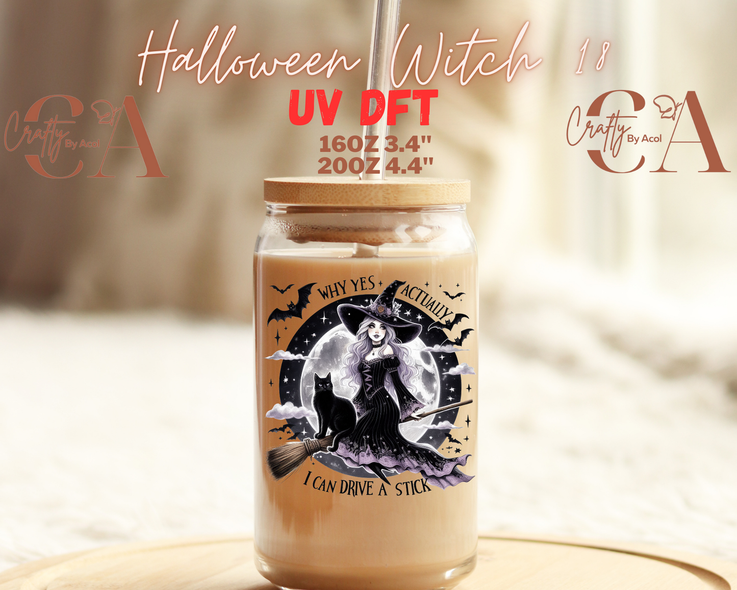 Halloween Witch UV DFT Decal