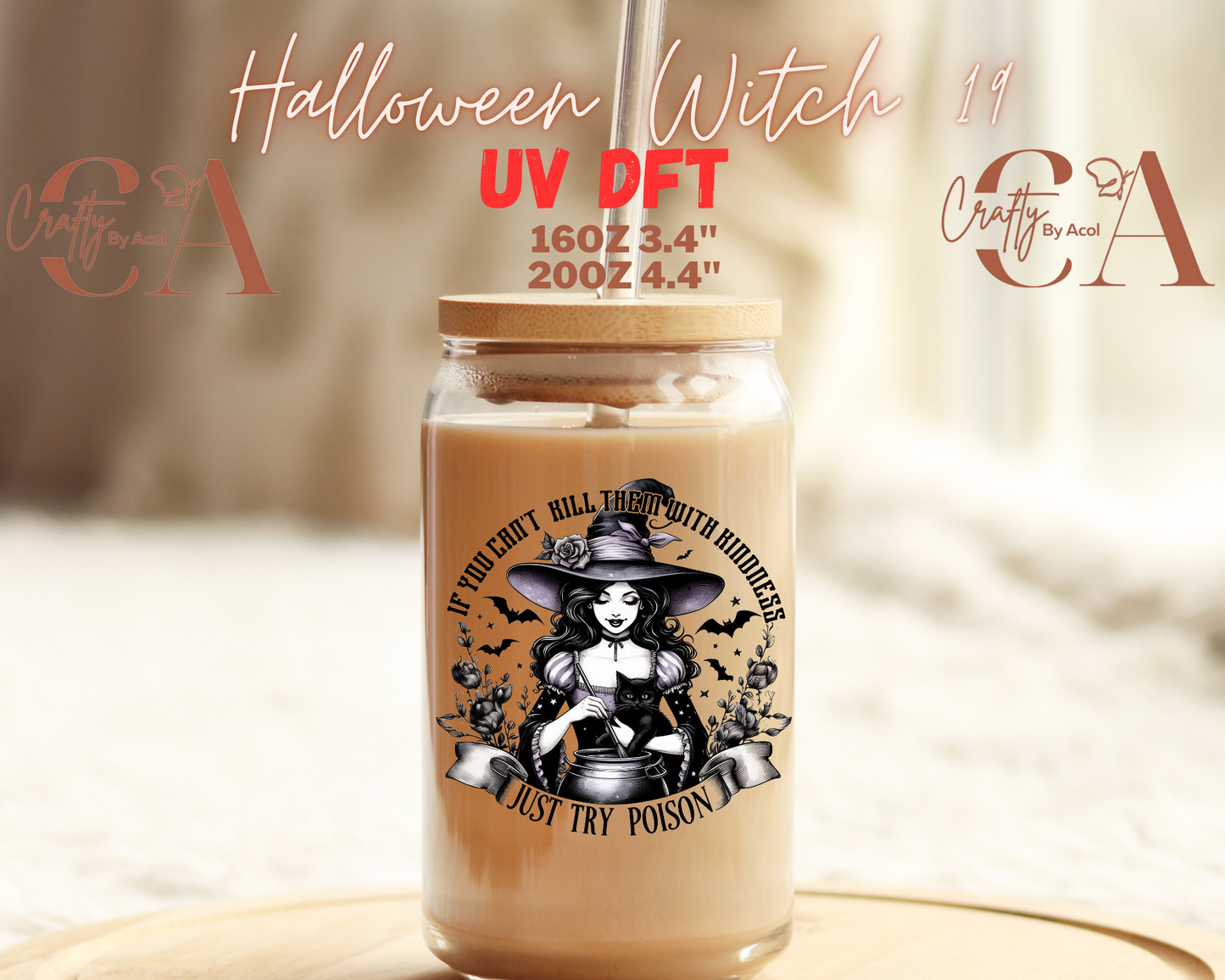 Halloween Witch UV DFT Decal