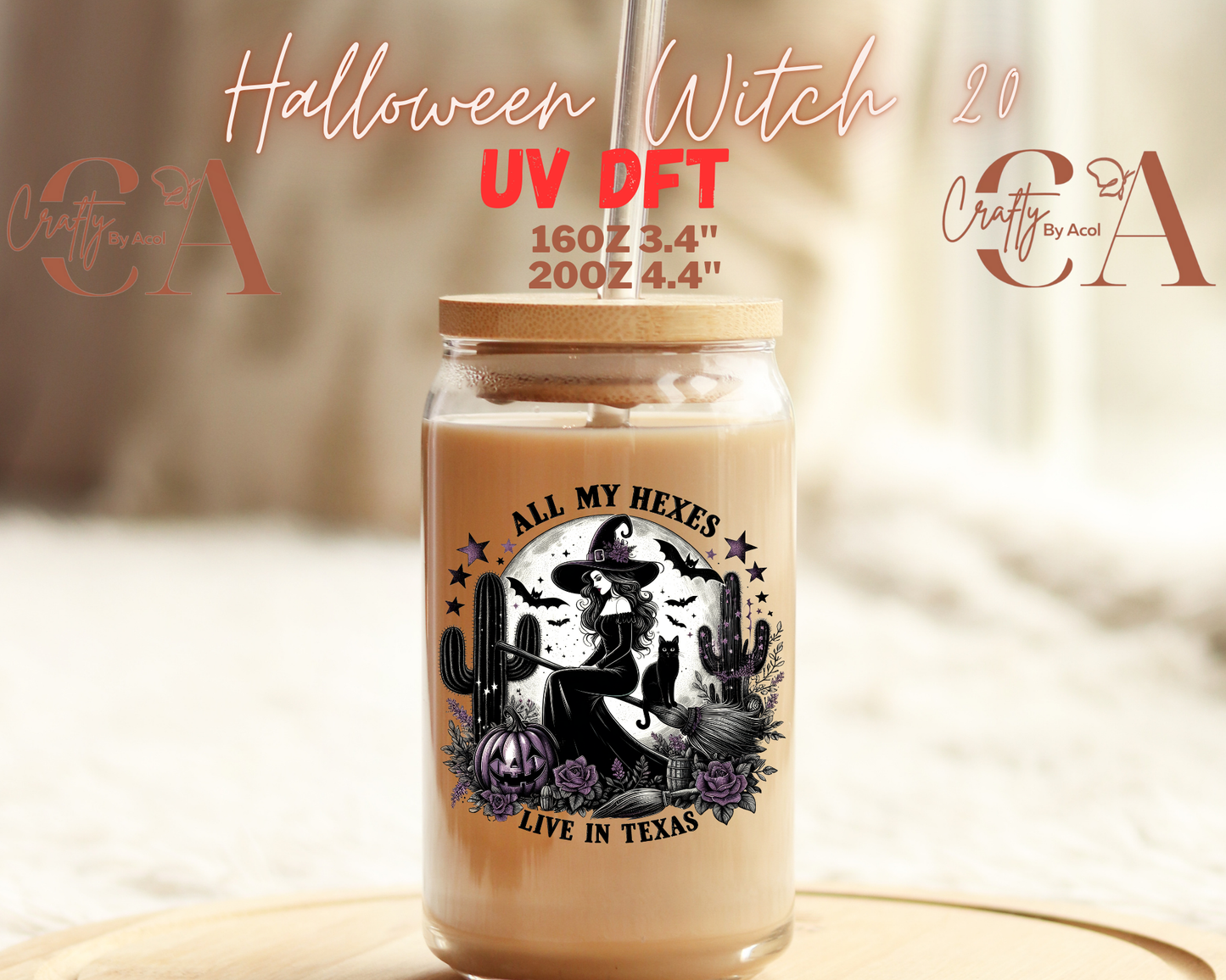 Halloween Witch UV DFT Decal