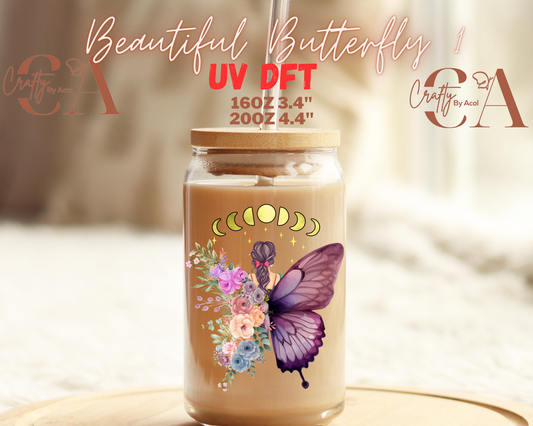 Beautiful Butterfly UV DFT Decal
