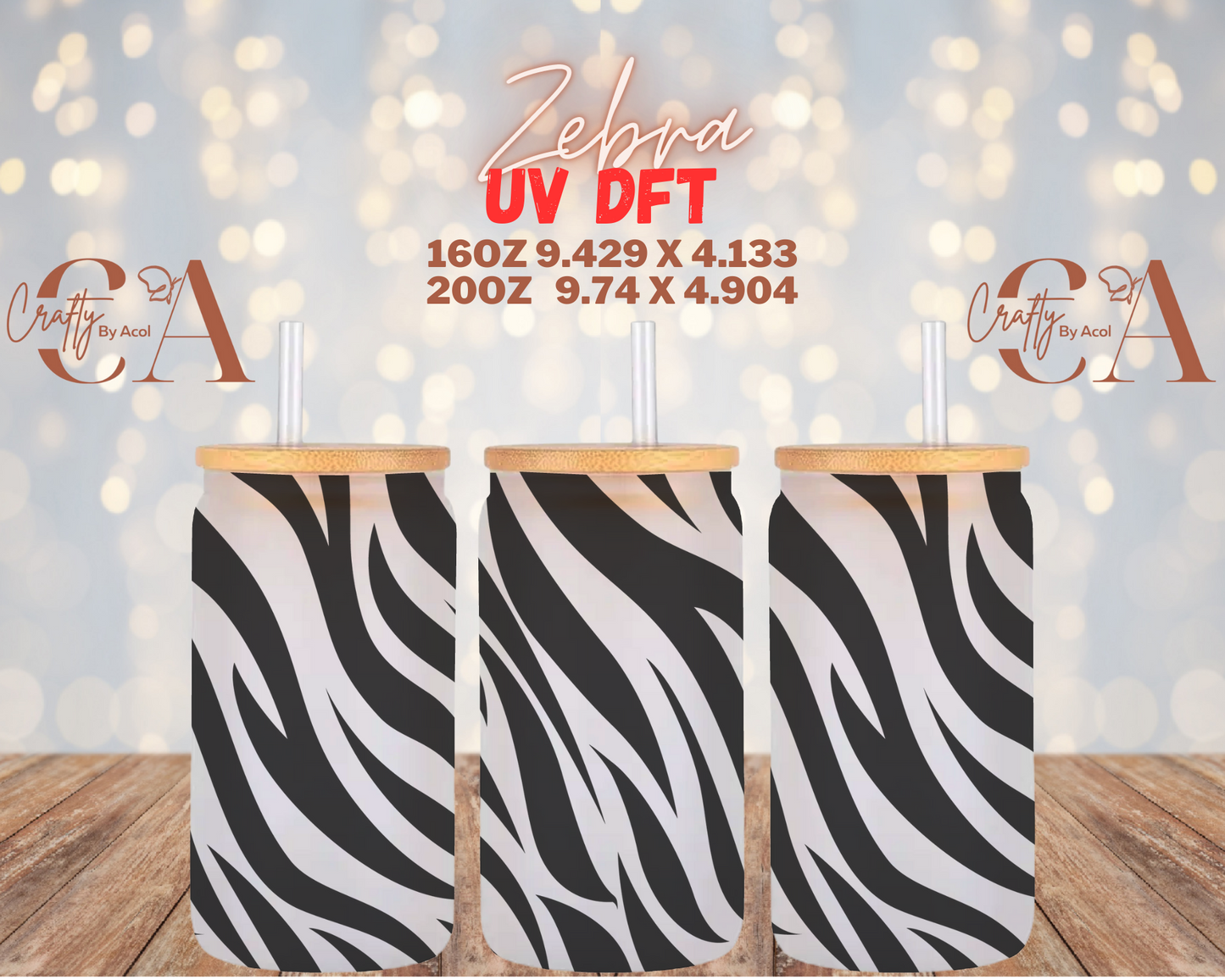 Zebra UV DFT Cup Wrap