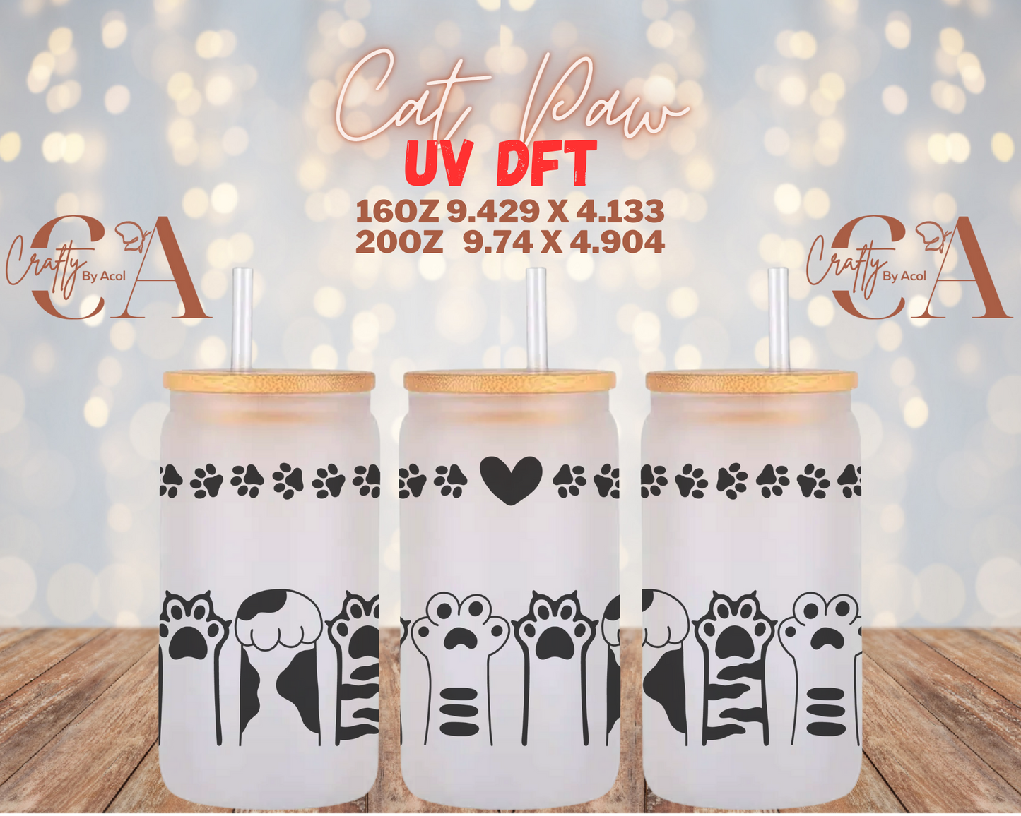 Cat Paw UV DFT Cup Wrap